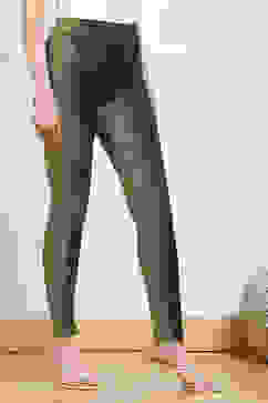 Olive Green Cotton Solid Jeggings image number 3