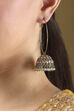 Silver Toned Gold Plated Alloy Studded Hoop Jhumkas image number 1