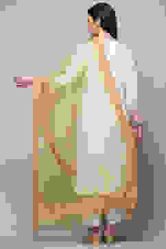 Beige Nylon Yarndyed Dupatta image number 2