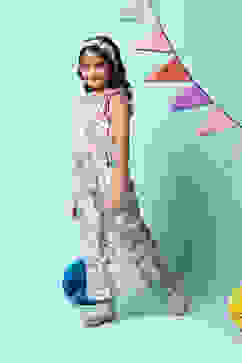 Cream Cotton Straight Jumpsuit image number 3