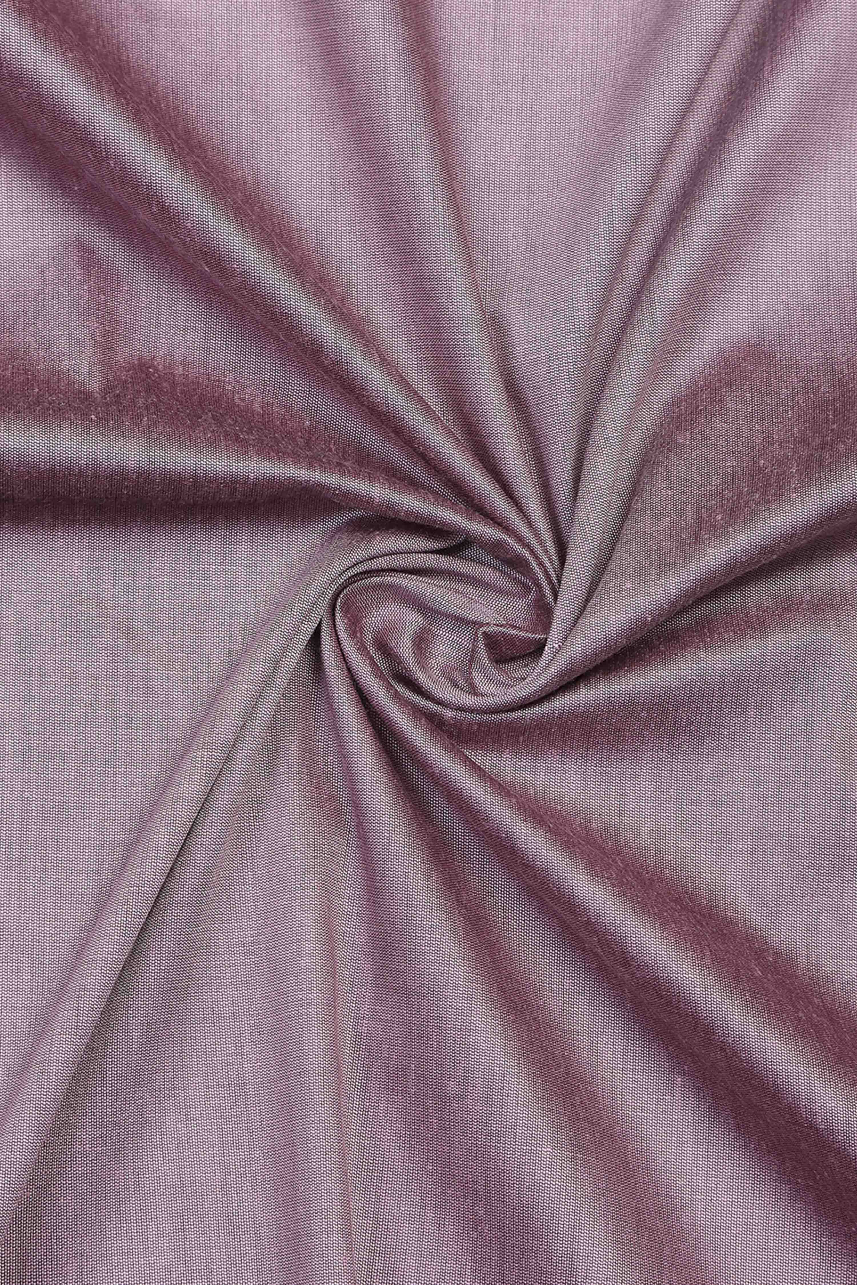 Dusty Purple Banarasi Chanderi Banarasi Print Unstitched Suit Set image number 2