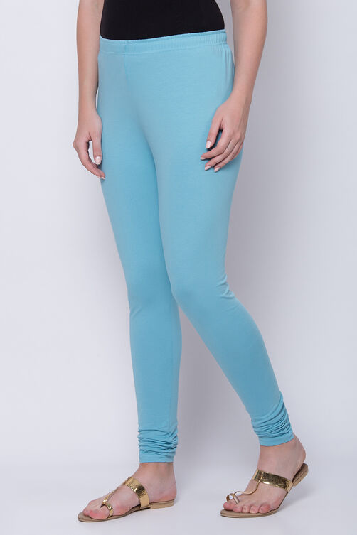 Blue Cotton And Lycra Churidar image number 2