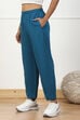 Beige Solid Mid-Rise Regular Pants image number 2