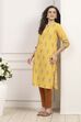 Green Cotton Straight Printed Kurta image number 0