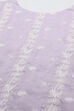 Lavendar Cotton Blend Printed Unstitched Suit Set image number 2