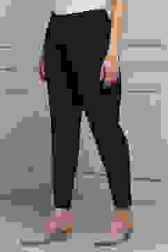 Black Cotton Slim Pants image number 2