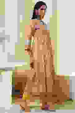 Green Modal Printed Gathered Kurta Set image number 5