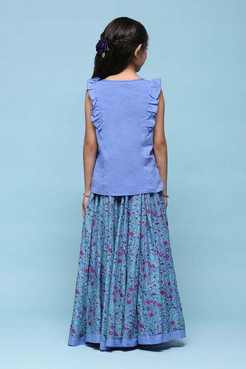 Pink Cotton Straight Printed Kurta Skirt Suit Set image number 4