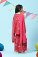 Deep Fuchsia Cotton Printed Kurta Garara Suit Set image number 4