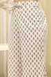 Lime Green and White Cotton Screen Print Unstitched Suit Set image number 3