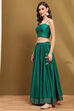 Fuchsia Silk Chanderi Festive Lightweight Flared Lehenga Set image number 8