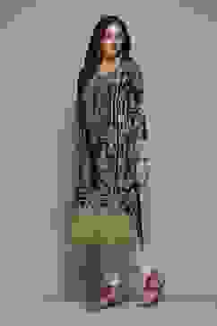 Navy Poly Cotton Straight Yarndyed Kurta image number 2