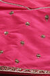 Hot Pink Straight Art Silk Lehenga Set image number 6