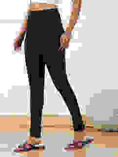 Black Cotton Blend Solid Churidar image number 2