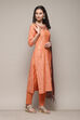 Peach Cotton Woven Unstitched Suit Set image number 7