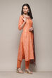 Peach Cotton Woven Unstitched Suit Set image number 7