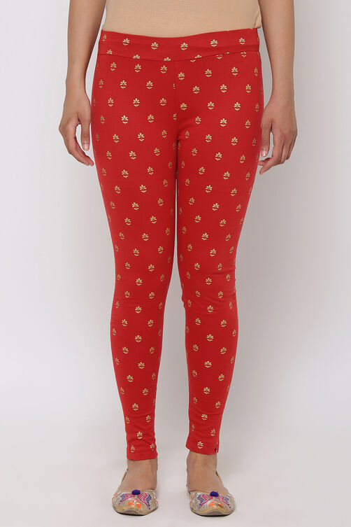 Terracotta Cotton Leggings image number 0