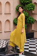Mustard Cotton Blend Machine Embroidered Unstitched Suit Set image number 2