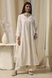 Off-White Modal Chikankari Straight Suit Set image number 6