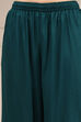 Green Polyester Straight Yarndyed Suit Set image number 4