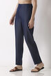Blue Tencel Slim Pants image number 2