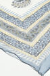 Blue Cotton Printed Unstitched Suit Set image number 4