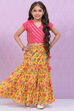 Yellow Cotton Lehenga Set