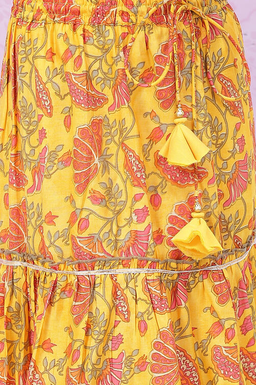 Yellow Art Silk Lehenga Set image number 2