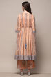 Peach Polyester Gathered Suit Set image number 5