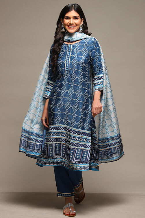 Earthy Green Viscose Straight Kurta Pants Suit Set image number 7