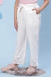 White Cotton Straight Solid Palazzo image number 2