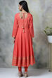 Green Cotton Kalidar Kurta Churidar Suit Set image number 8