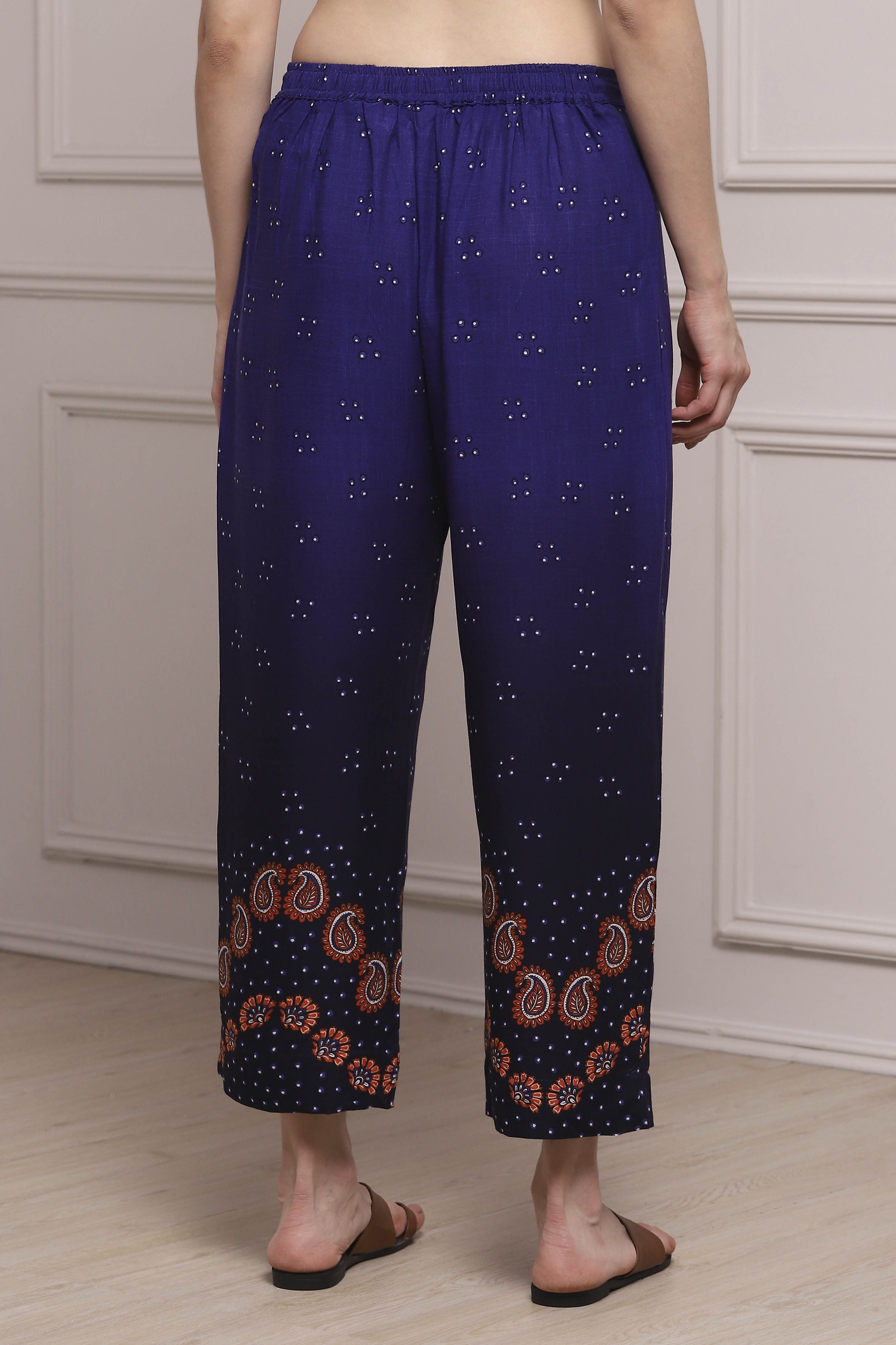 Navy Rayon Palazzo image number 5