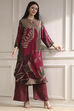 Berry Printed Straight Kurta Set