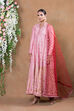 Old Rose Cotton Silk Anarkali Suit Set By Anju Modi image number 4