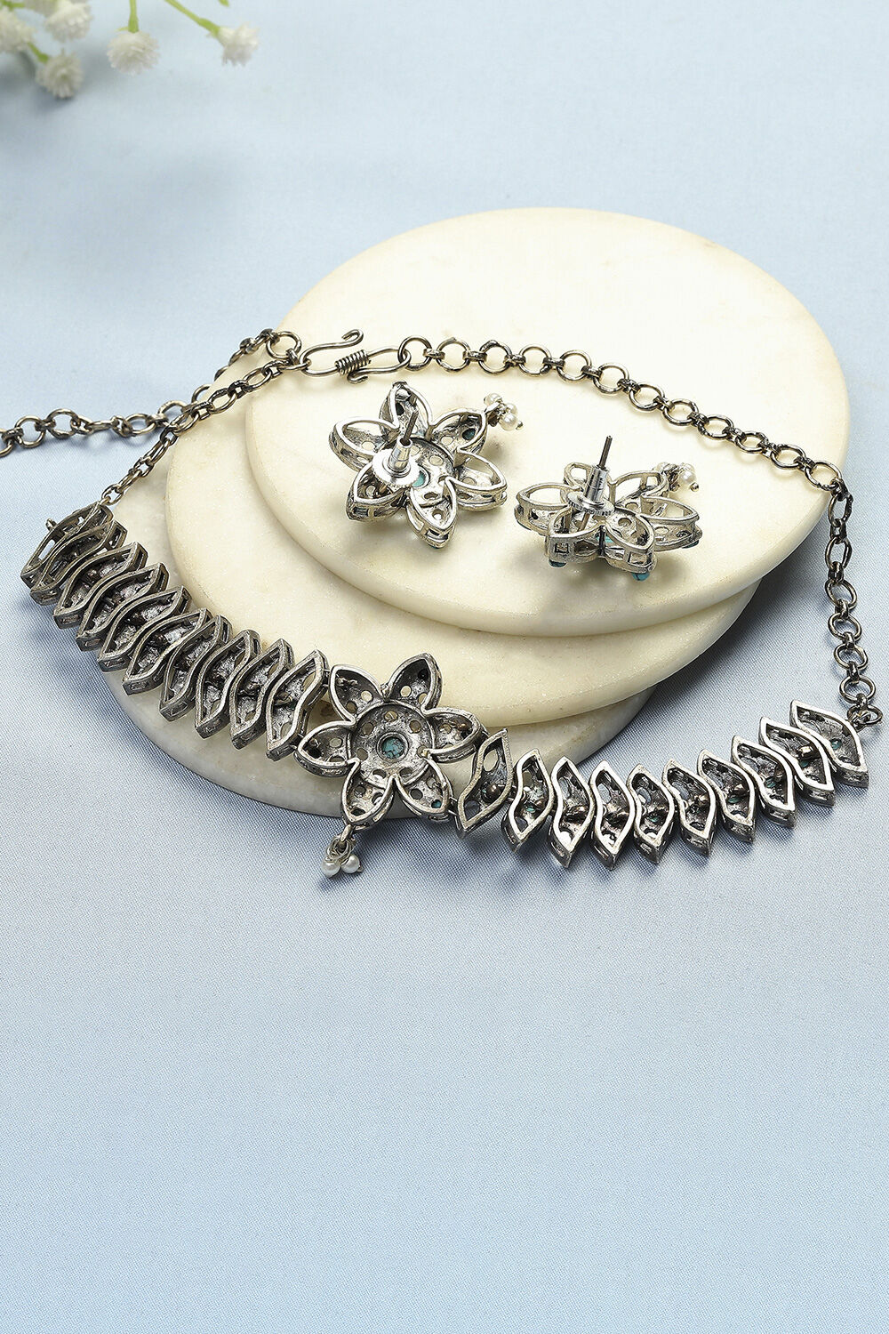 Turquoise Brass Set image number 2