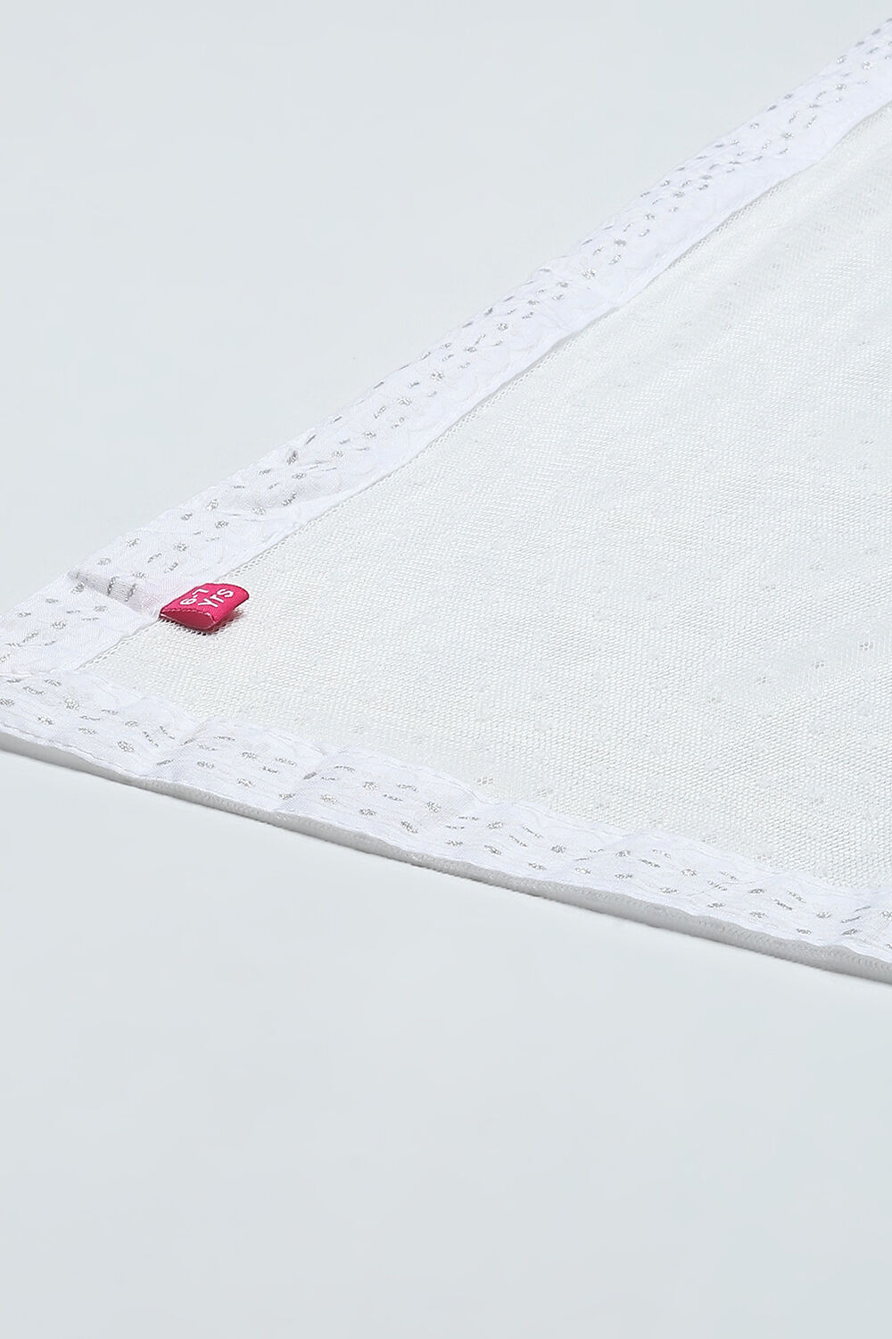 White Poly Organza Khadi Print Flared Lehenga Set image number 3