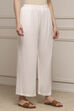 Blue Viscose Rayon Straight Palazzos image number 0