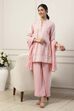 Pink Cotton Floral Printed Regular Suit Set