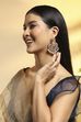 Peach Pearl Gold Plated Brass Chandbali image number 3