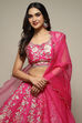 Fuchsia Viscose Embroidered Lehenga Set image number 1