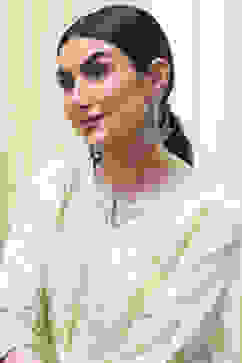 Green Brass Chaandbali image number 3