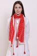 Red Cotton Printed Scarf image number 2
