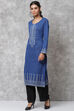 Coral Straight Poly Metallic Kurta image number 2