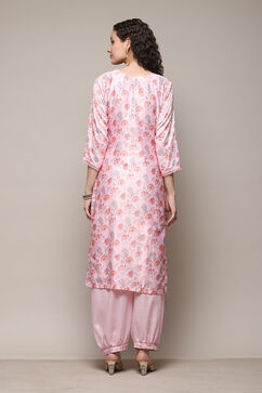 Pink Cotton Printed Unstitched Suit Set image number 5