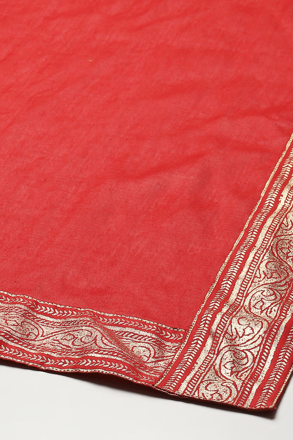 Navy Blue Cotton Straight Printed Kurta Capri Suit Set image number 3