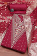 Botle Green Tissue Chanderi Embroidered Unstitched Suit Set image number 0