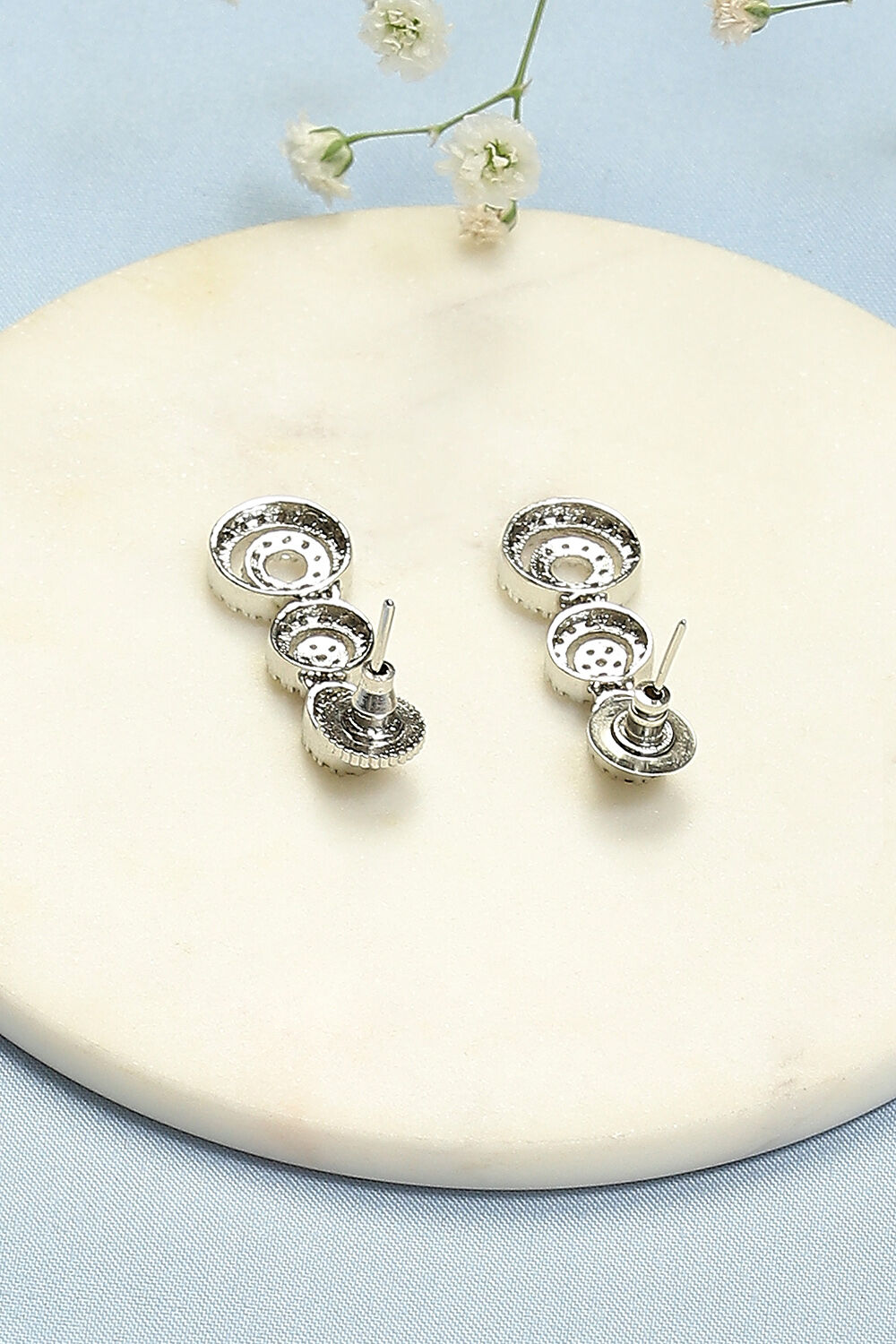 White Brass Earrings image number 2