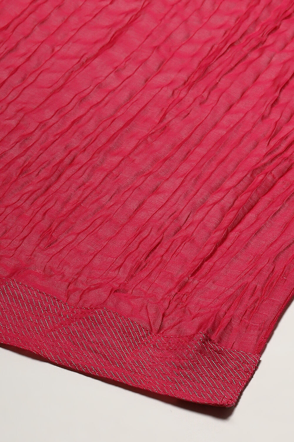 Fuschia Cotton Blend Straight Kurta Suit Set image number 3