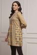 Brown Blended Printed Kurta image number 2